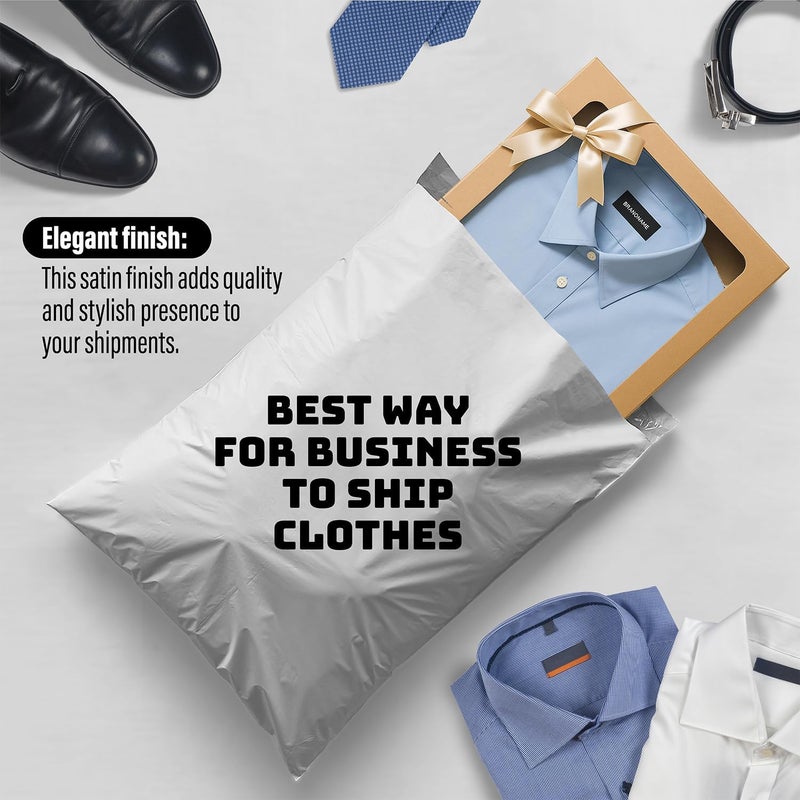 Shop Square Poly Mailers 19x24 Inch - 100 Pack - Large Shipping Bags for Clothing & Packages, Strong Adhesive Sealing Mailing Envelopes for Small Business, White - Image 5